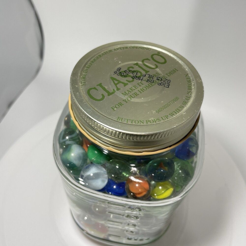 Vintage Glass Marbles Lot in Atlas Mason Jar Mixed Colors Swirls Bulk Common - Picture 5 of 14